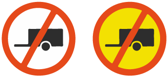 Towed vehicles prohibited sign